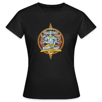 Shiva, l’une des divinités d’Elemntar dans l’Hinduismu - T-shirt Femme - noir - Devant - AI Model Female 172 dark (172cm)