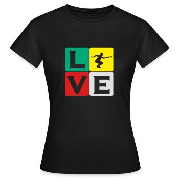 Boule Pétanque pétanque boule boule boule - T-shirt Femme - noir - Devant - AI Model Female 172 dark (172cm)