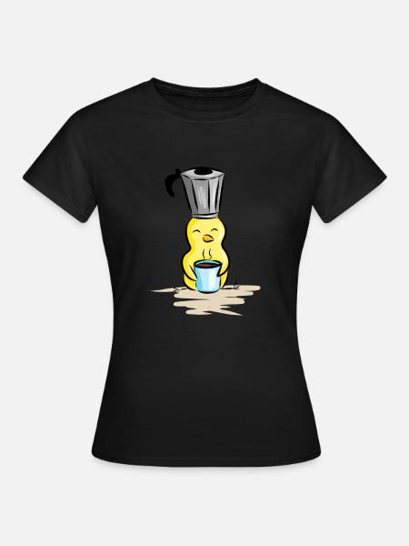 Kaffeeliebe - Frauen T-Shirt - Schwarz