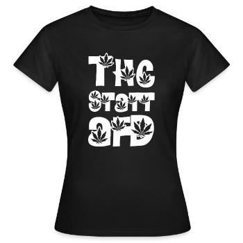 THC statt AFD Politik Spruch Bundestagswahl Wahl - Frauen T-Shirt - Schwarz - Vorne - AI Model Female 172 dark (172cm)