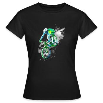 Downhill action - T-shirt Femme - noir - Devant - AI Model Female 172 dark (172cm)