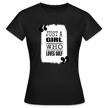 men 70s november golfer chick humor golf-king - Frauen T-Shirt - Schwarz - Vorne - AI Model Female 172 dark (172cm)