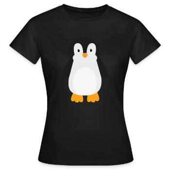 manchot - T-shirt Femme - noir - Devant - AI Model Female 172 dark (172cm)