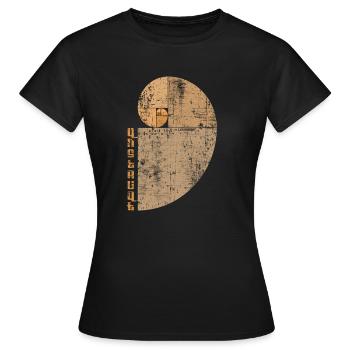 Golden Ratio Logo Basic1 7 - Women's T-Shirt - black - Front - AI Model Female 172 dark (172cm)