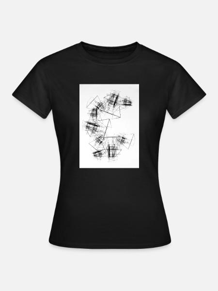 3D-Würfel - Frauen T-Shirt - Schwarz