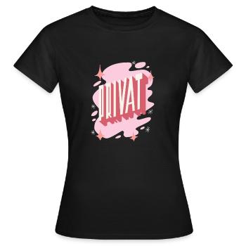PRIVAT - Frauen T-Shirt - Schwarz - Vorne - AI Model Female 172 dark (172cm)