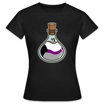 Potion magique demisexuelle Fierté demi-sexuelle - T-shirt Femme - noir - Devant - AI Model Female 172 dark (172cm)