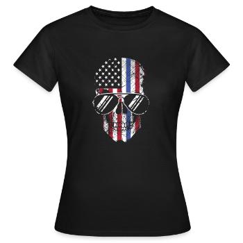 Amérique - T-shirt Femme - noir - Devant - AI Model Female 172 dark (172cm)