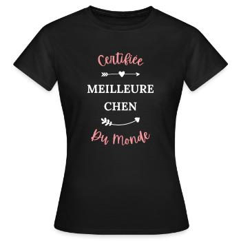 Certifiée meilleure Chen du monde - T-shirt Femme - noir - Devant - AI Model Female 172 dark (172cm)