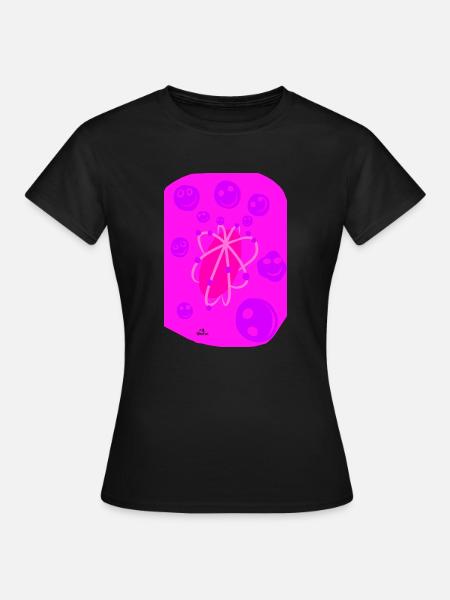 ROSA POWER - Frauen T-Shirt - Schwarz