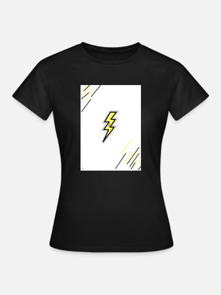 Yellow Lightning - Frauen T-Shirt - Schwarz