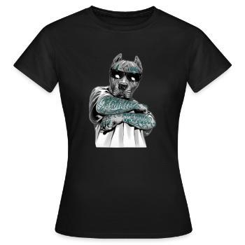 Chien - T-shirt Femme - noir - Devant - AI Model Female 172 dark (172cm)