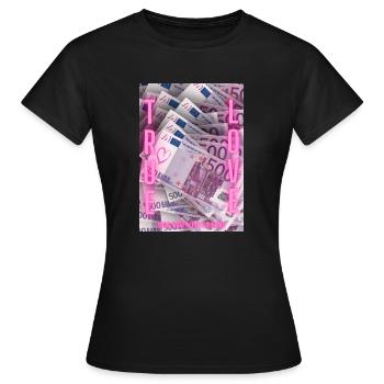 véritable amour euro - T-shirt Femme - noir - Devant - AI Model Female 172 dark (172cm)
