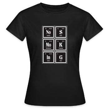 | non-fumeur Tableau périodique des éléments - T-shirt Femme - noir - Devant - AI Model Female 172 dark (172cm)