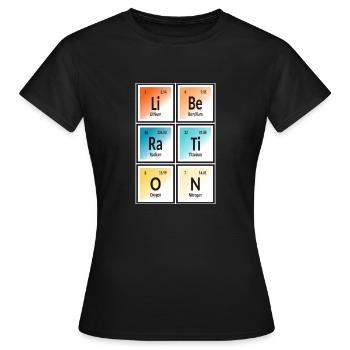 Befreiung | Periodensystem der Elemente - Frauen T-Shirt - Schwarz - Vorne - AI Model Female 172 dark (172cm)