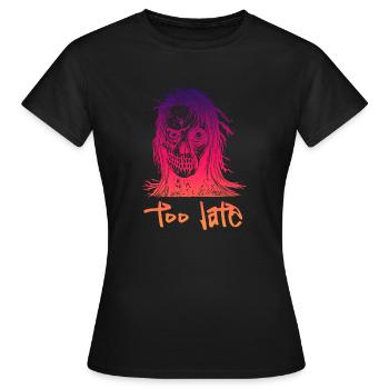 rose trop tard - T-shirt Femme - noir - Devant - AI Model Female 172 dark (172cm)