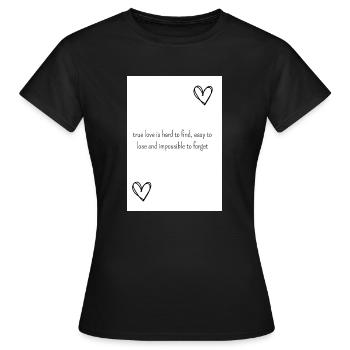 Wahre Liebe - Frauen T-Shirt - Schwarz - Vorne - AI Model Female 172 dark (172cm)