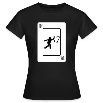 King of Bowling Kartenhemd - Frauen T-Shirt - Schwarz - Vorne - AI Model Female 172 dark (172cm)
