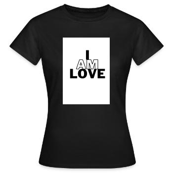 I AM LOVE 4 - Frauen T-Shirt - Schwarz - Vorne - AI Model Female 172 dark (172cm)