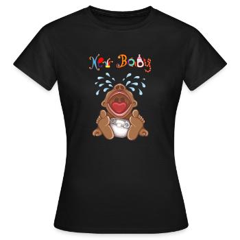 BABY WEINEN, Neugeborene, Neue Mutter, Neues Baby, Schreibaby - Frauen T-Shirt - Schwarz - Vorne - AI Model Female 172 dark (172cm)