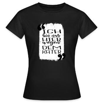 perserkatze lustiger spruch streunerkatze - Frauen T-Shirt - Schwarz - Vorne - AI Model Female 172 dark (172cm)