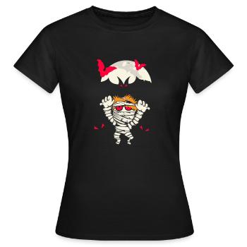 Momie d’Halloween - T-shirt Femme - noir - Devant - AI Model Female 172 dark (172cm)
