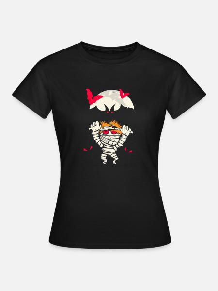Halloween Mumie - Frauen T-Shirt - Schwarz