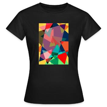 Peinture abstraite. Peinture abstraite - T-shirt Femme - noir - Devant - AI Model Female 172 dark (172cm)