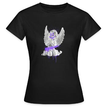 You Are Enough Cherub Statue Engel - Frauen T-Shirt - Schwarz - Vorne - AI Model Female 172 dark (172cm)