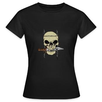 Tête de pirate - T-shirt Femme - noir - Devant - AI Model Female 172 dark (172cm)