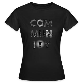 Community Unicycle first edition - T-shirt Femme - noir - Devant - AI Model Female 172 dark (172cm)