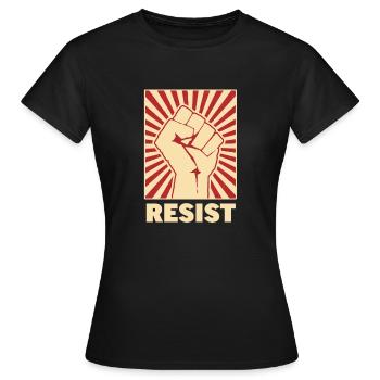 Résister - T-shirt Femme - noir - Devant - AI Model Female 172 dark (172cm)