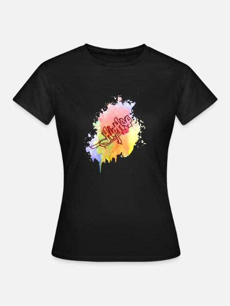 Farbkleks splash of color Holi breakdance - Frauen T-Shirt - Schwarz