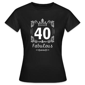 40 et fabuleux - T-shirt Femme - noir - Devant - AI Model Female 172 dark (172cm)