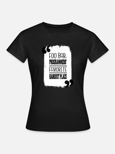 backend developer computer programming - Frauen T-Shirt - Schwarz