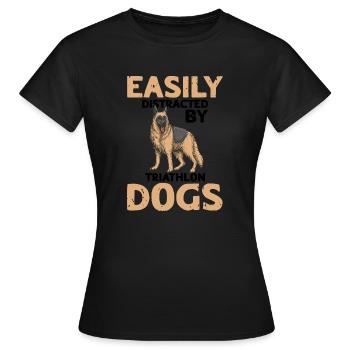 Sports nautiques pour chiens et sports nautiques pour chiens - T-shirt Femme - noir - Devant - AI Model Female 172 dark (172cm)