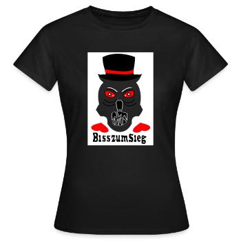 Biss Sieg - Frauen T-Shirt - Schwarz - Vorne - AI Model Female 172 dark (172cm)