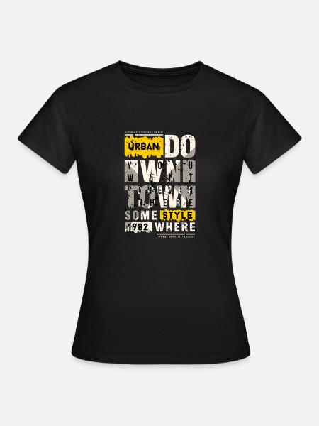 Urbaner Downtown-Stil - Frauen T-Shirt - Schwarz