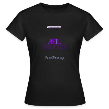 #pronounsarebeautiful æl/neutre - T-shirt Femme - noir - Devant - AI Model Female 172 dark (172cm)