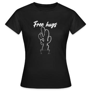 Free hugs - Women's T-Shirt - black - Front - AI Model Female 172 dark (172cm)