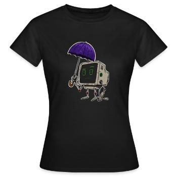 PC personnel - T-shirt Femme - noir - Devant - AI Model Female 172 dark (172cm)