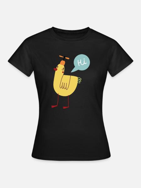 Vogel - Frauen T-Shirt - Schwarz
