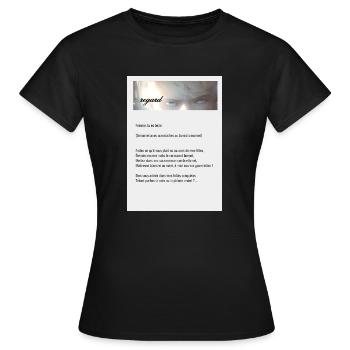 regard2 - T-shirt Femme - noir - Devant - AI Model Female 172 dark (172cm)