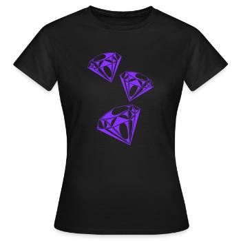 Diamonds - Women's T-Shirt - black - Front - AI Model Female 172 dark (172cm)