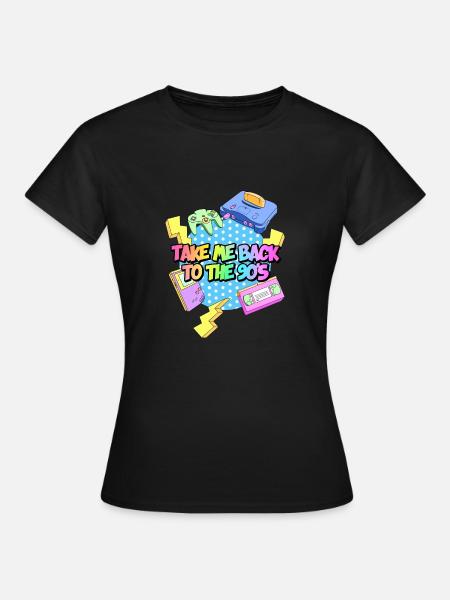 Bring mich zurück in die 90er Jahre - Frauen T-Shirt - Schwarz
