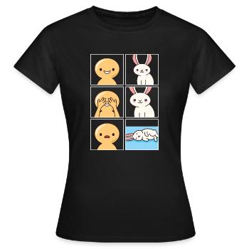 Conception de flop de lapin pour les gardiens de lapins - T-shirt Femme - noir - Devant - AI Model Female 172 dark (172cm)