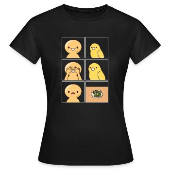 Canary Poop Design pour Canary Holder - T-shirt Femme - noir - Devant - AI Model Female 172 dark (172cm)