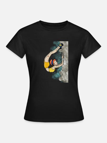 Flexible Kletterin - Frauen T-Shirt - Schwarz
