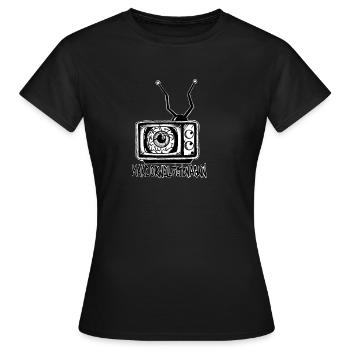 Hello1984 - Frauen T-Shirt - Schwarz - Vorne - AI Model Female 172 dark (172cm)