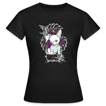 spitz - Frauen T-Shirt - Schwarz - Vorne - AI Model Female 172 dark (172cm)